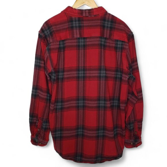 Carhartt Hubbard Flannel Shirt Men's Royal Stewart Plaid Lumberjack Work  XL - Picture 3 of 6